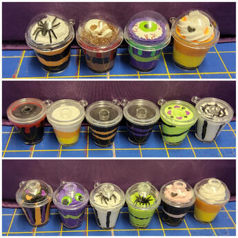 Spooky Boba Keychains